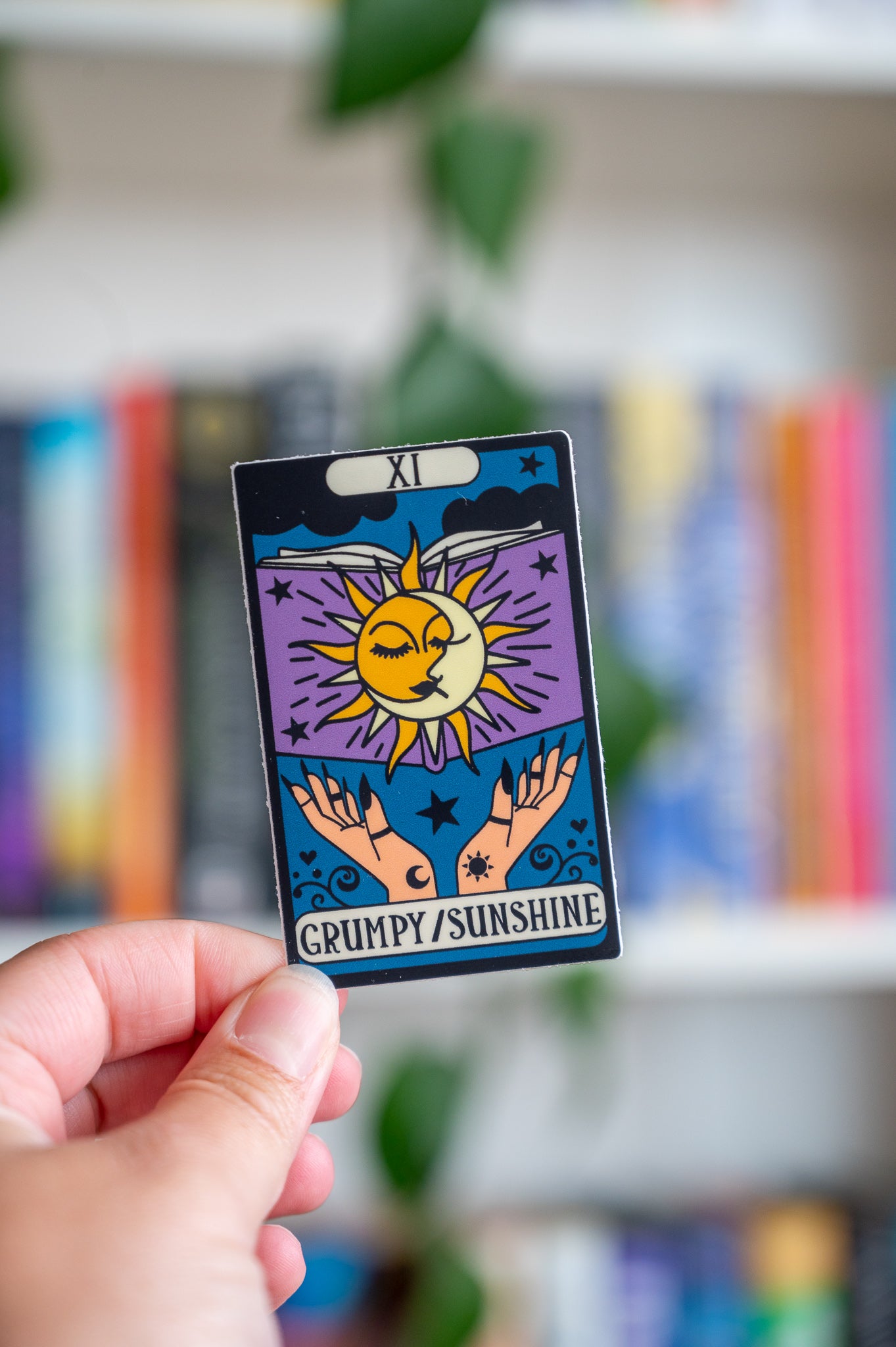 Grumpy Sunshine Tarot Card Vinyl Sticker