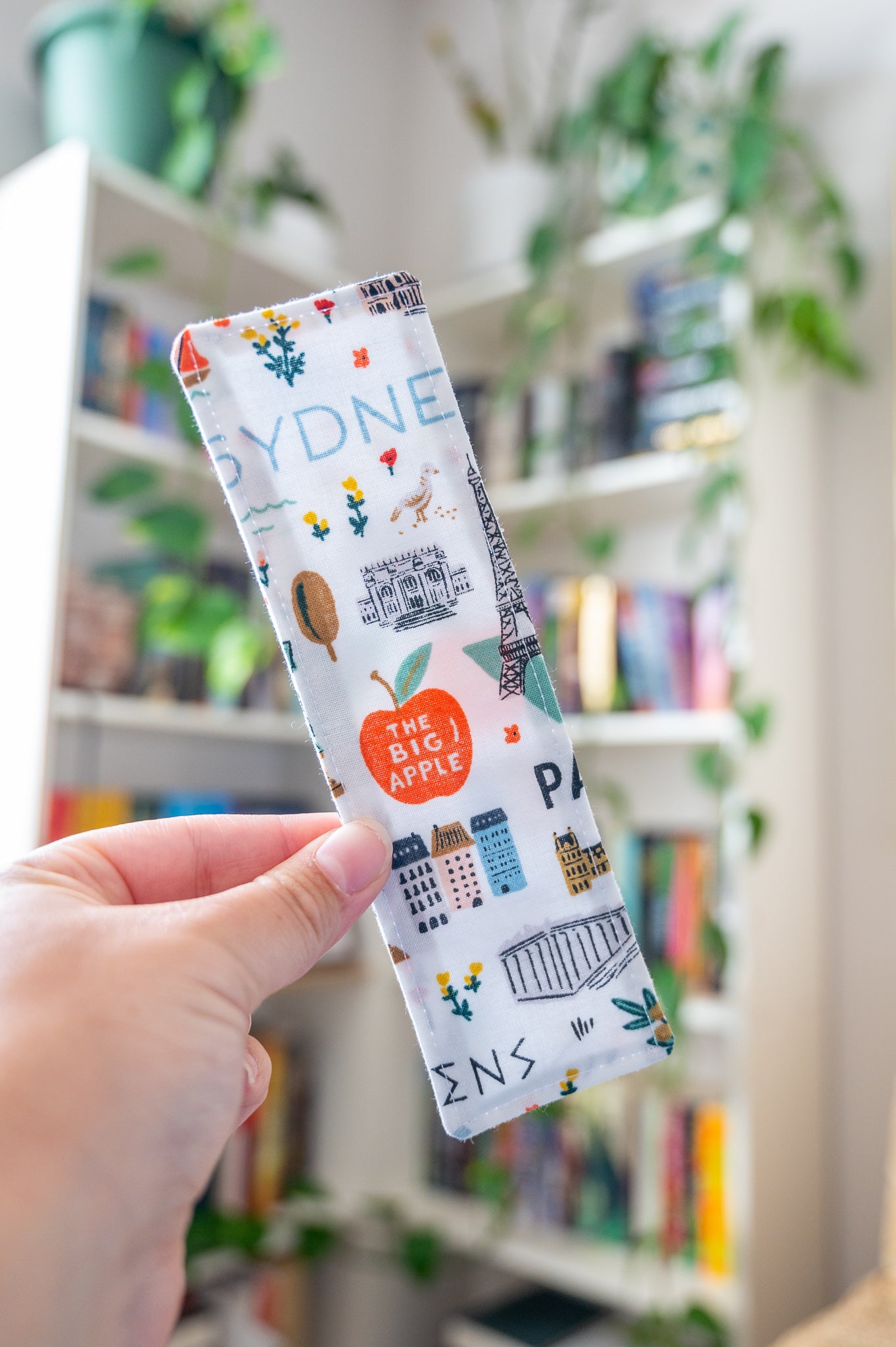 Mini Cities Fabric Bookmark
