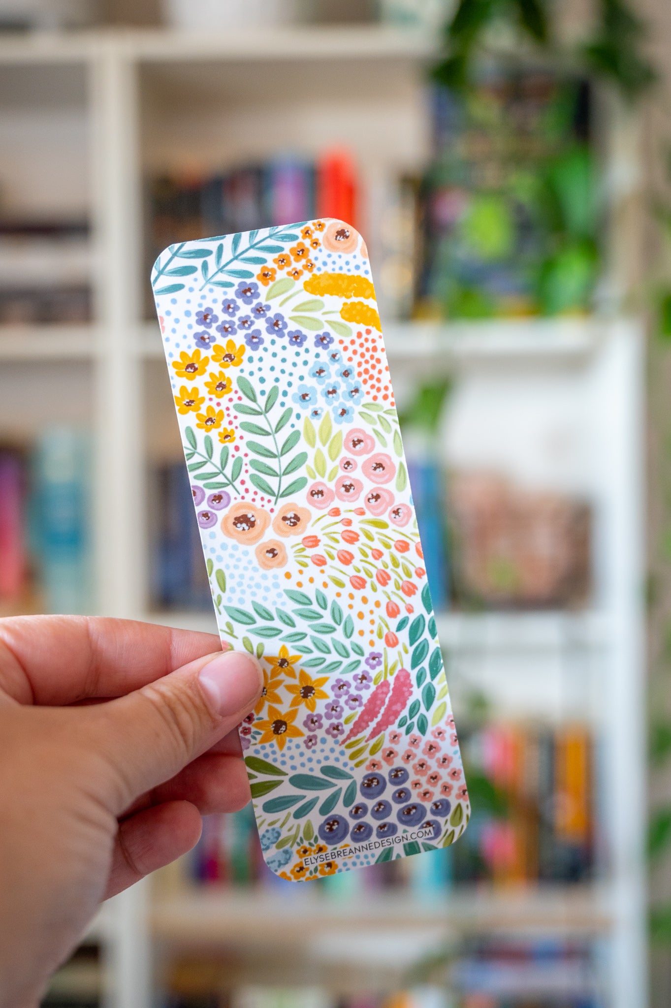 White Floral Bookmark