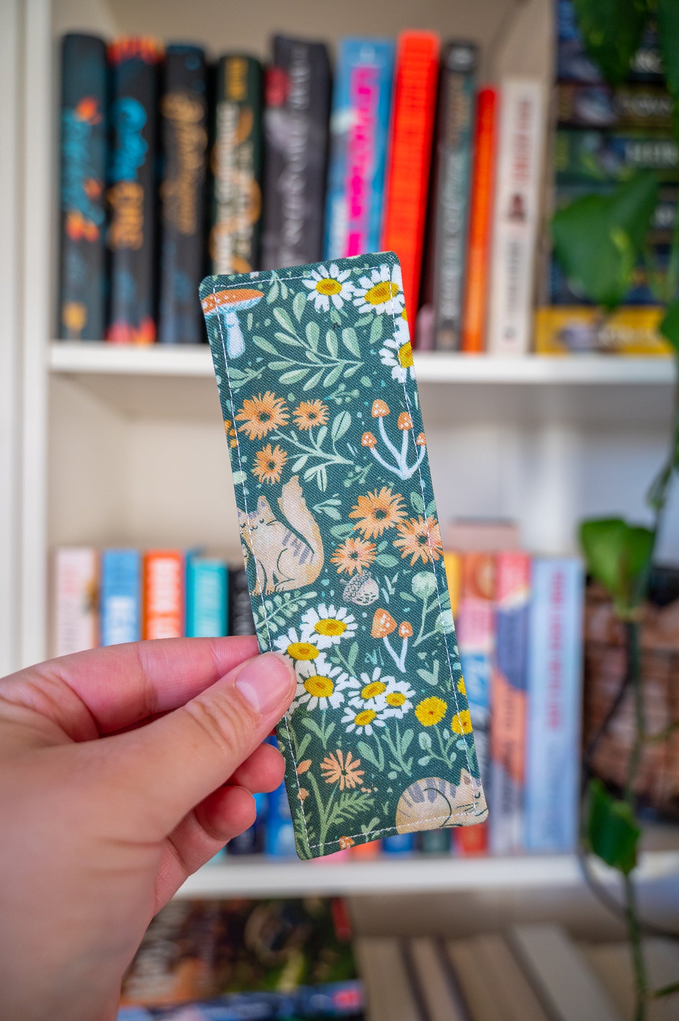 Forest Cats Fabric Bookmark