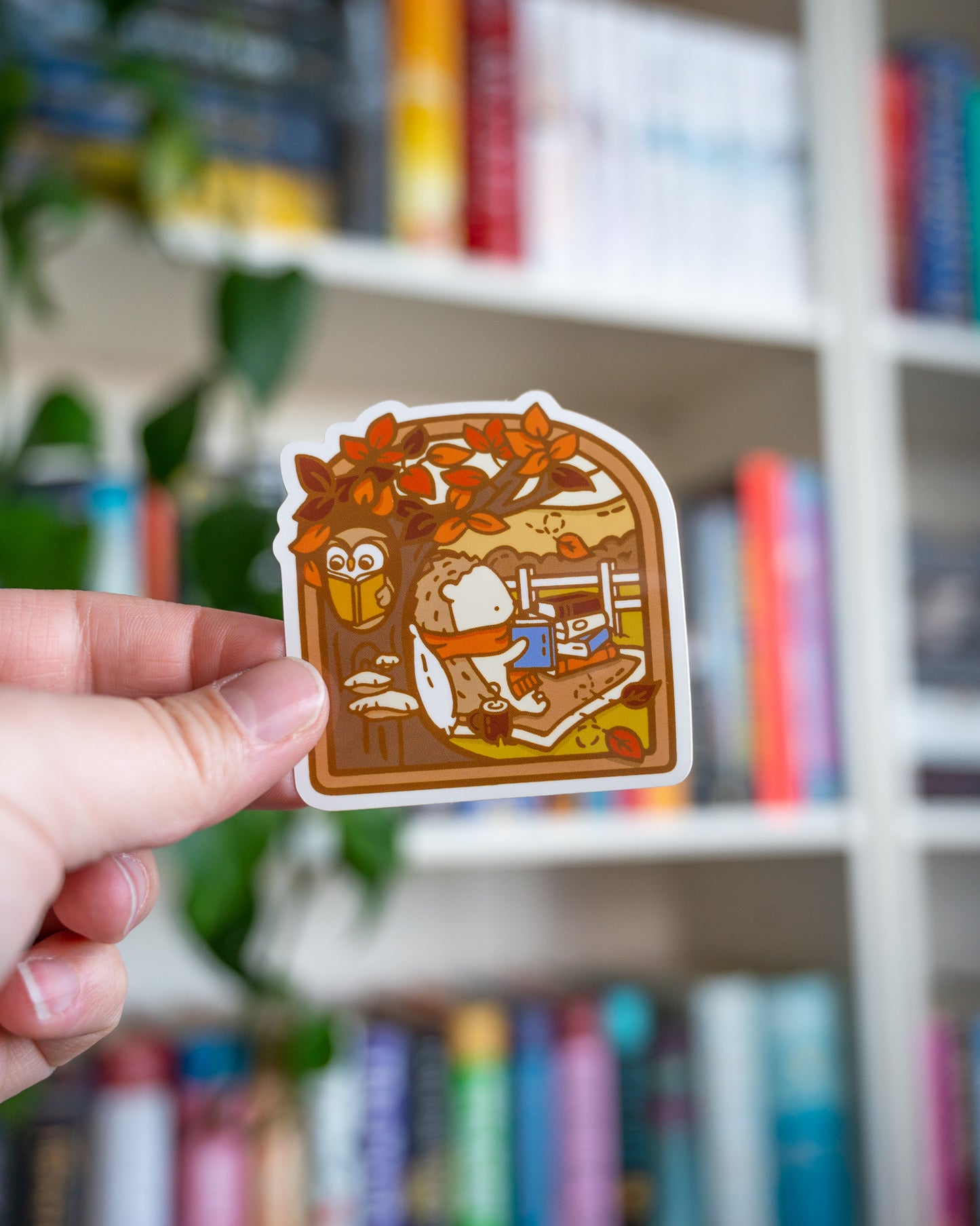 Autumn Reading Nook Vinyl Sticker
