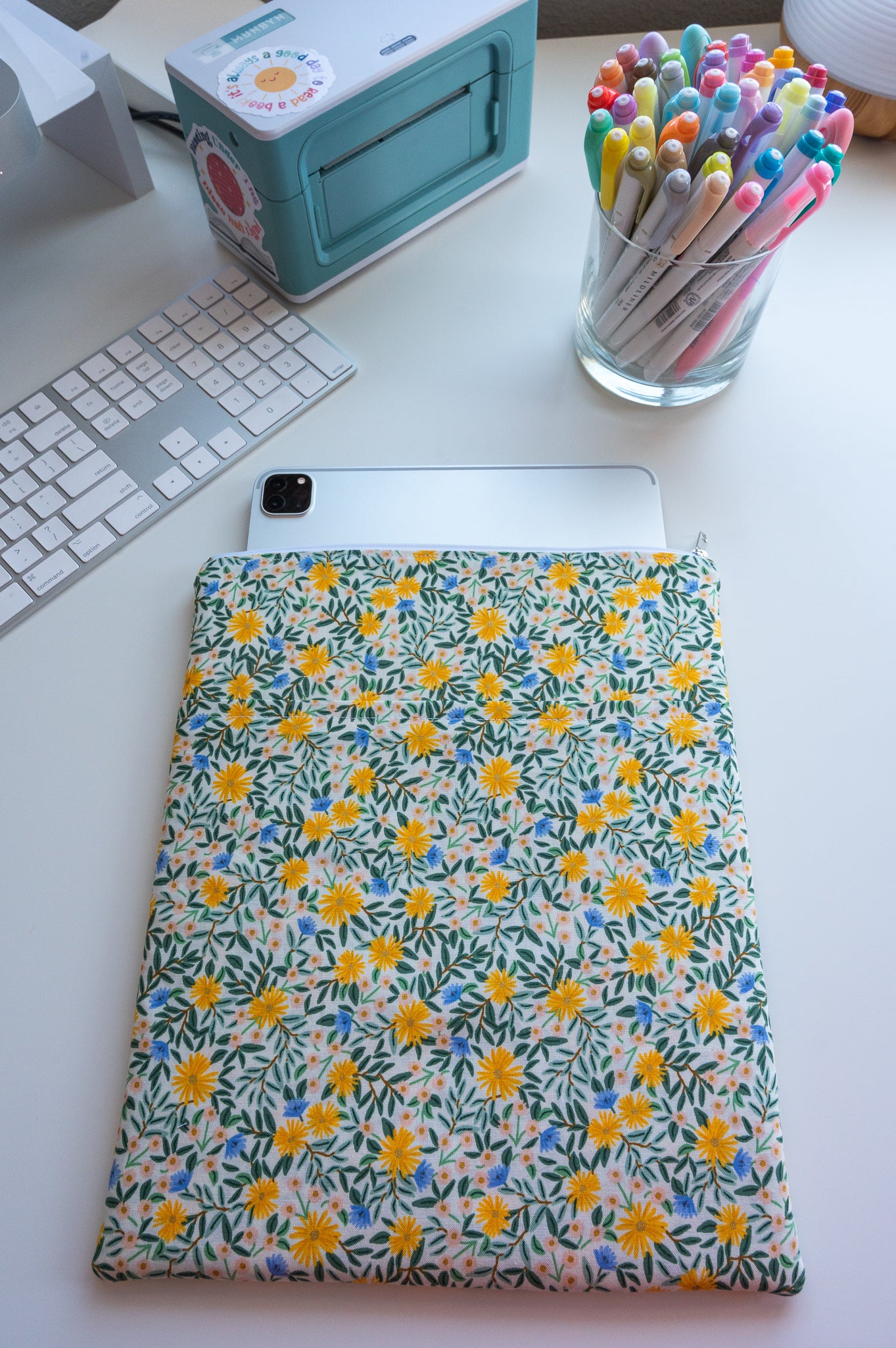 Daisy Fields in Cream iPad Sleeve