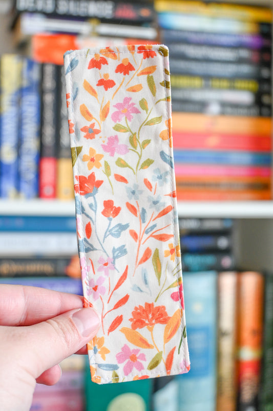 Bright Garden Fabric Bookmark