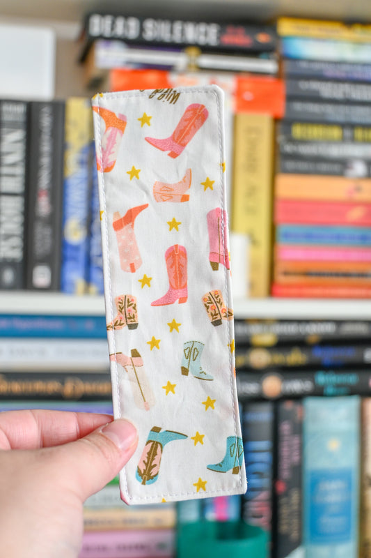 Boots in Howdy Fabric Bookmark