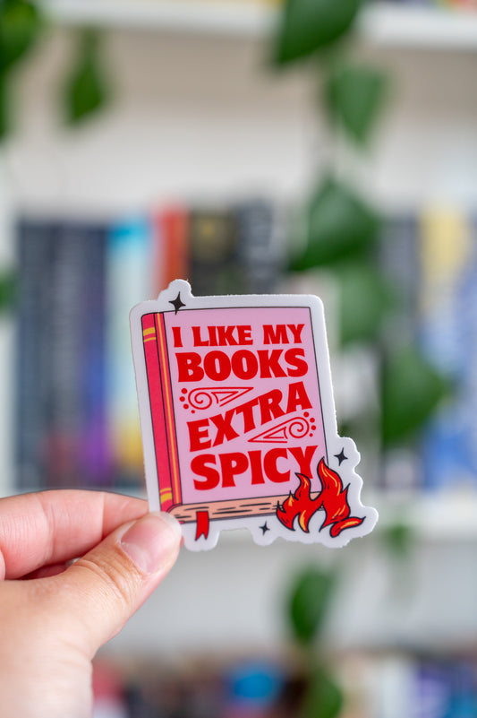 I Like My Books Extra Spicy Vinyl Sticker