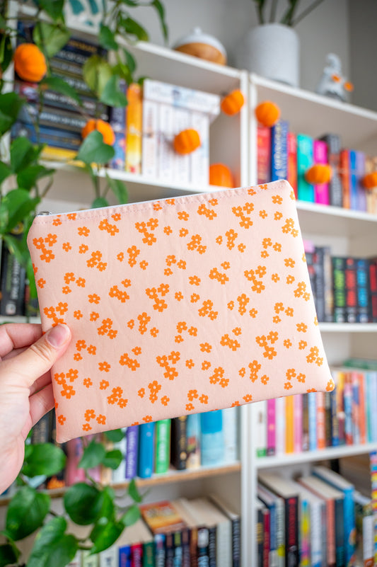 Small Orange Florals Kindle Sleeve