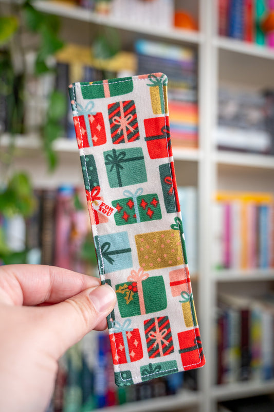 Multi-Colored Presents Fabric Bookmark