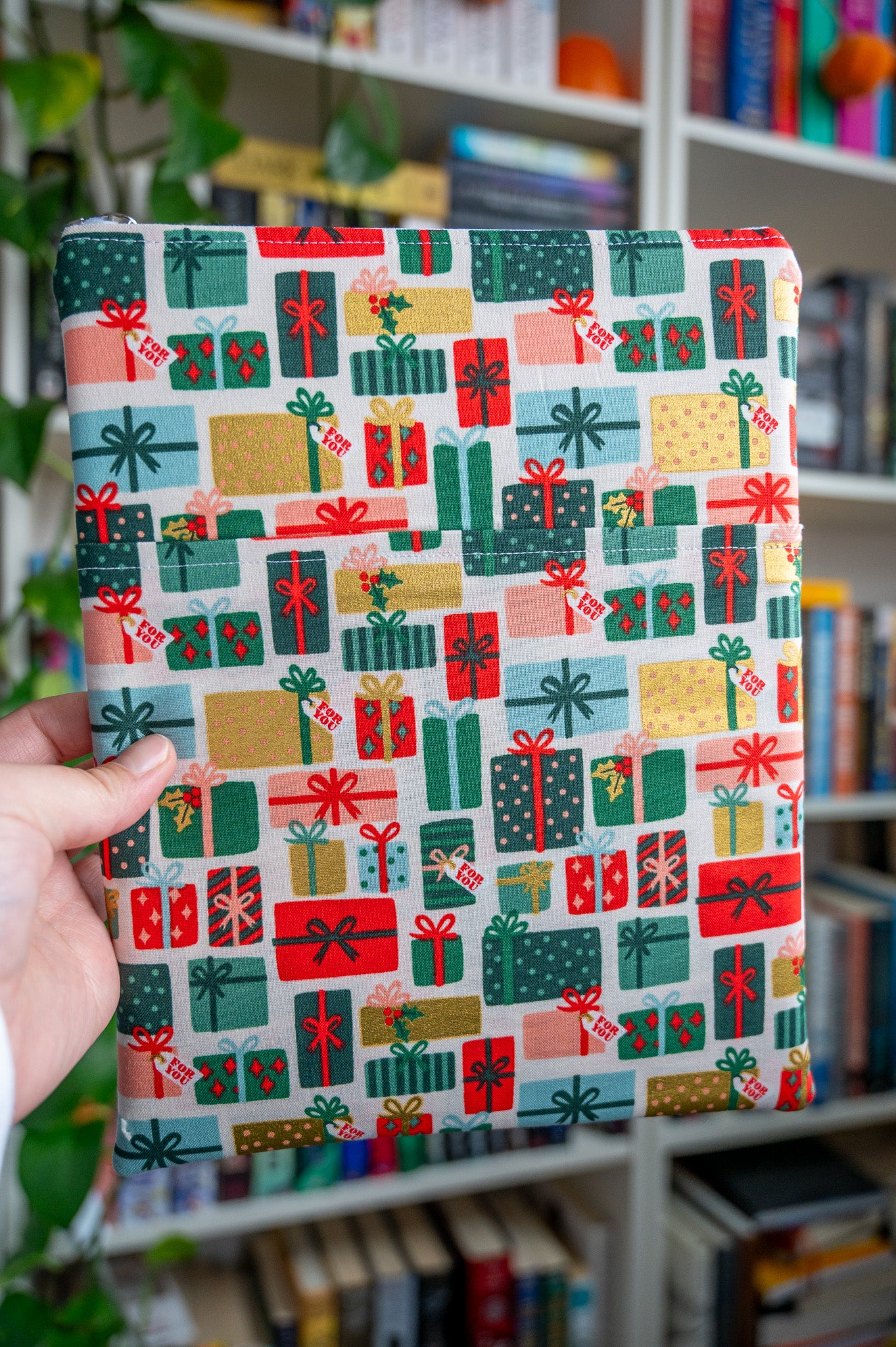Multi-Colored Presents Book Sleeve