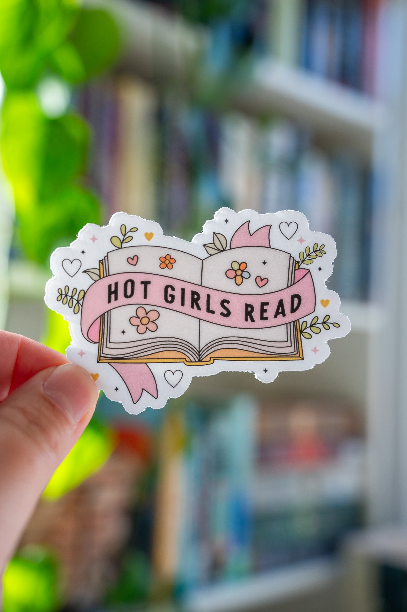 Hot Girls Read Vinyl Sticker