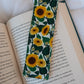 Sunflower Fields in Cream Fabric Bookmark