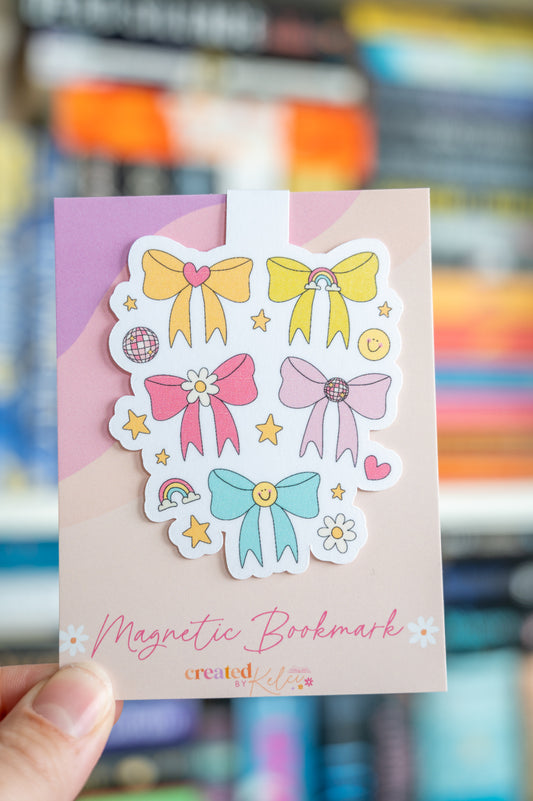 Rainbow Bows Magnetic Bookmark