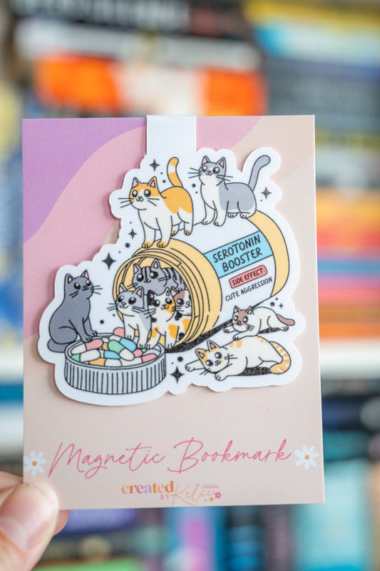 Cat Serotonin Booster Magnetic Bookmark