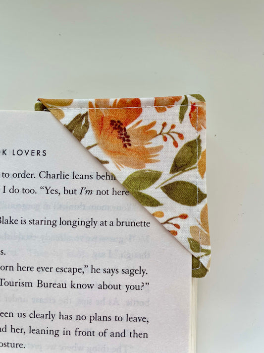 Autumn Florals Corner Bookmark