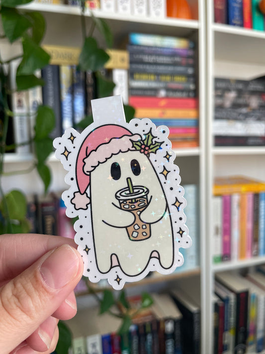 Holly Jolly Ghost Magnetic Bookmark
