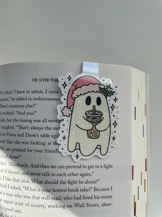 Holly Jolly Ghost Magnetic Bookmark
