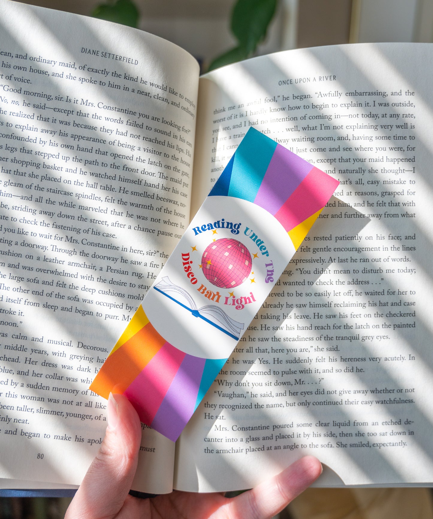 Reading Under the Disco Ball Light Bookmark