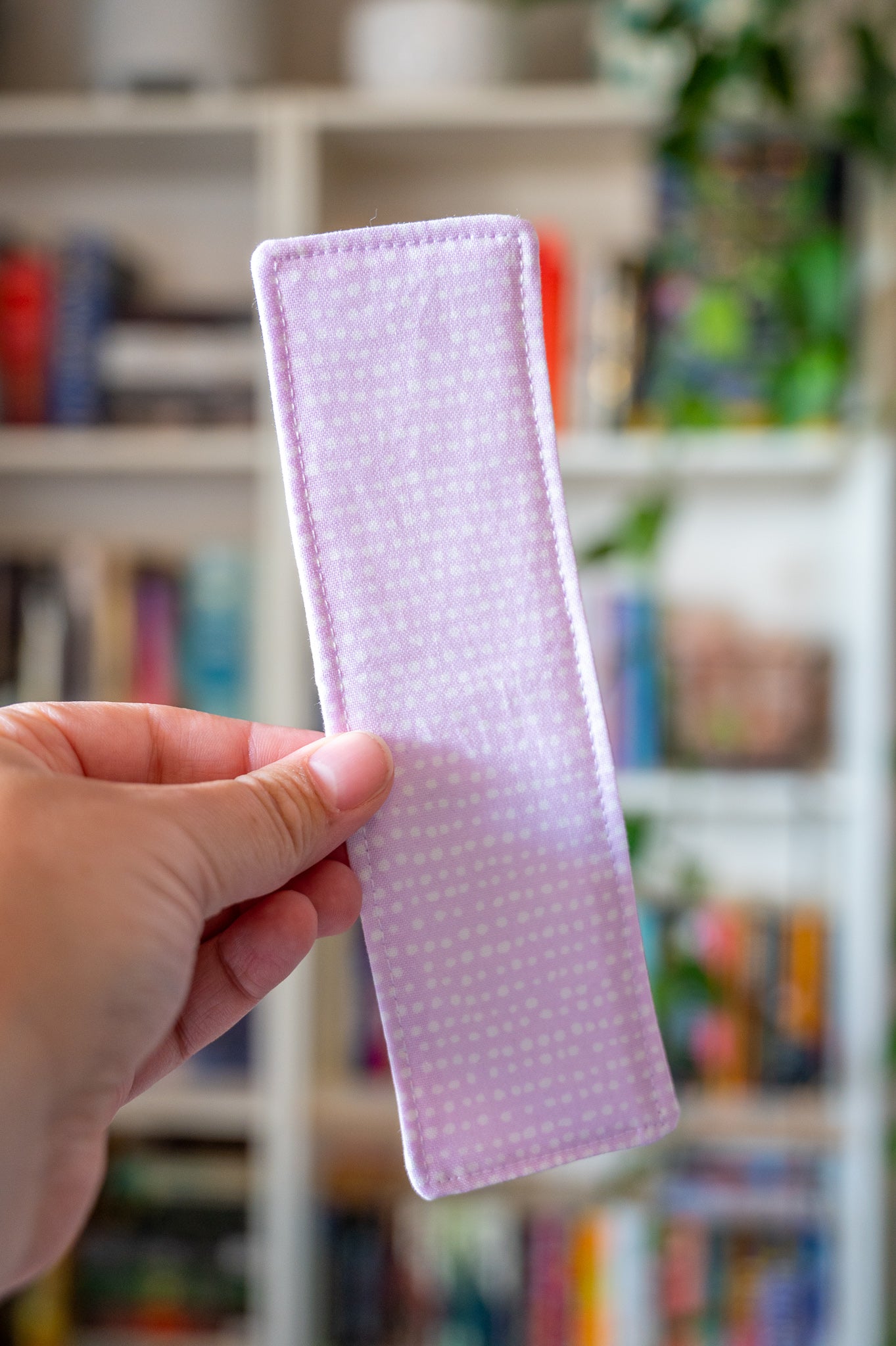 Pink Polka Dot Fabric Bookmark