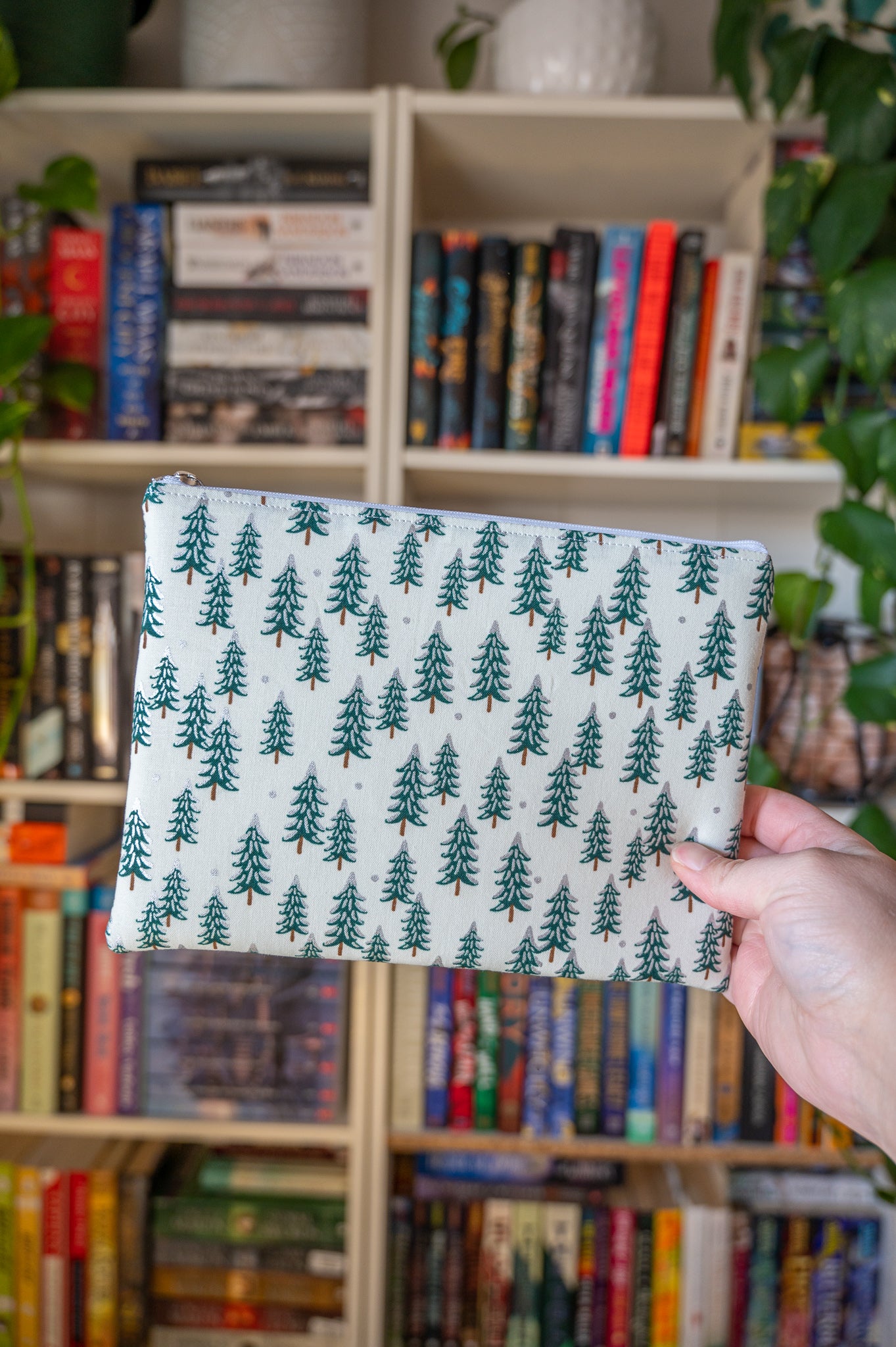 Snowy Pine Trees Kindle Sleeve (Metallic)