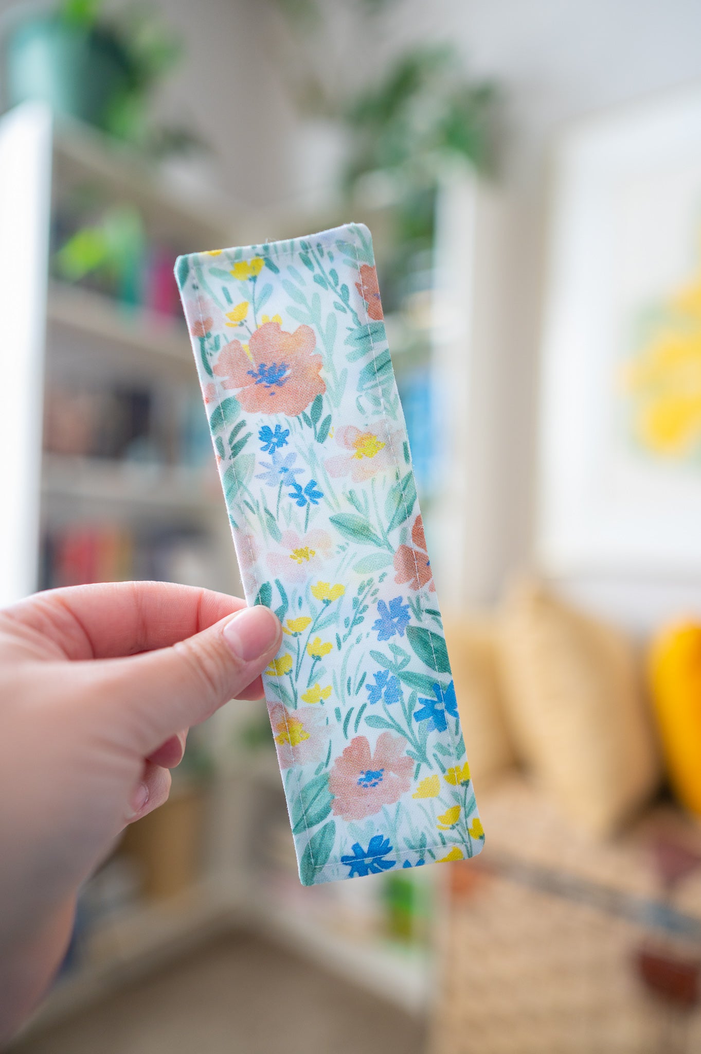 Poppy Fields Fabric Bookmark