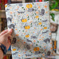 Floral Black Cats and Pumpkins Book Sleeve
