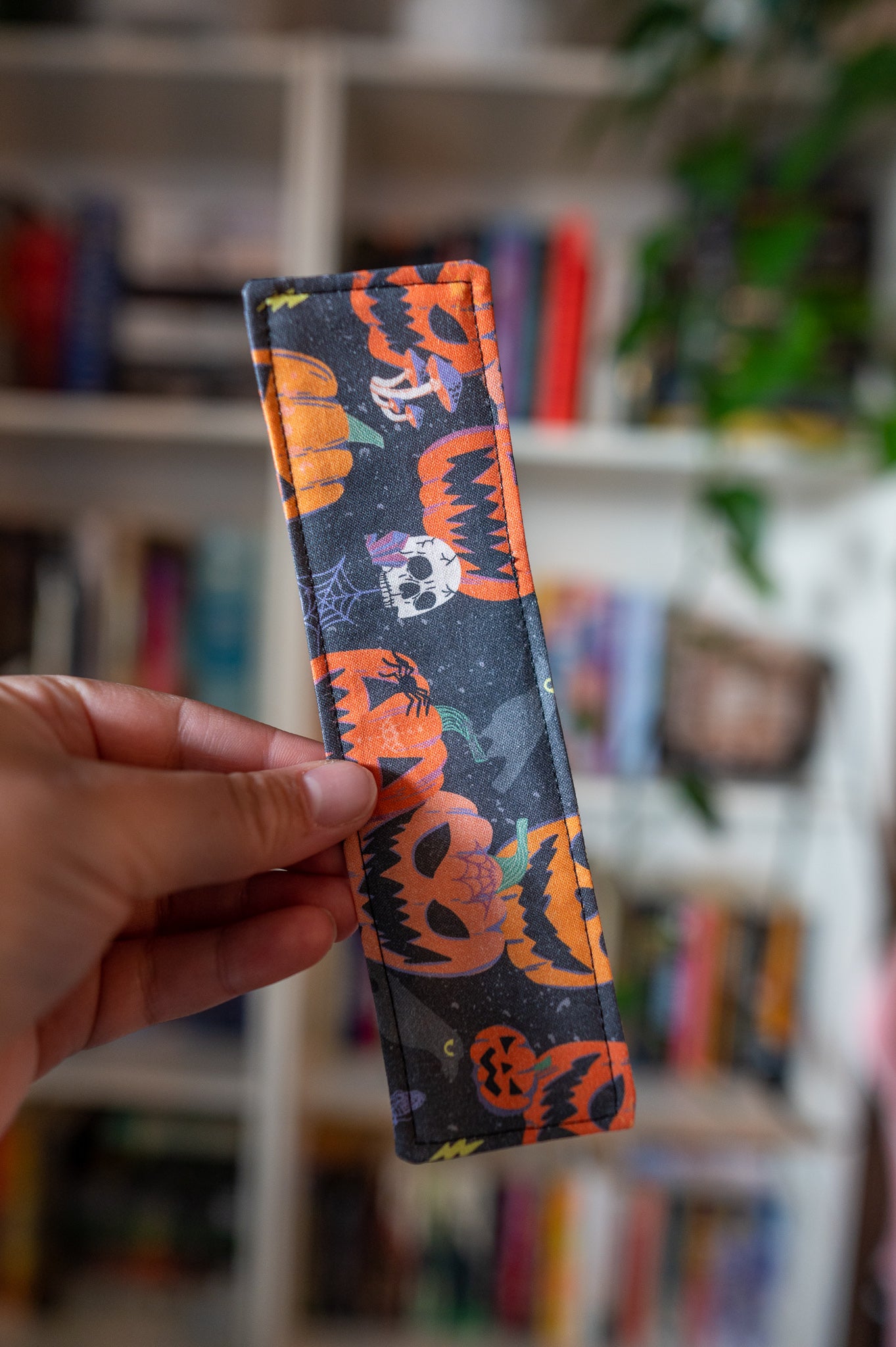 Evil Pumpkins Fabric Bookmark