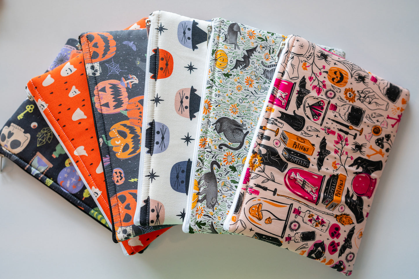 Floral Black Cats and Pumpkins Kindle Sleeve