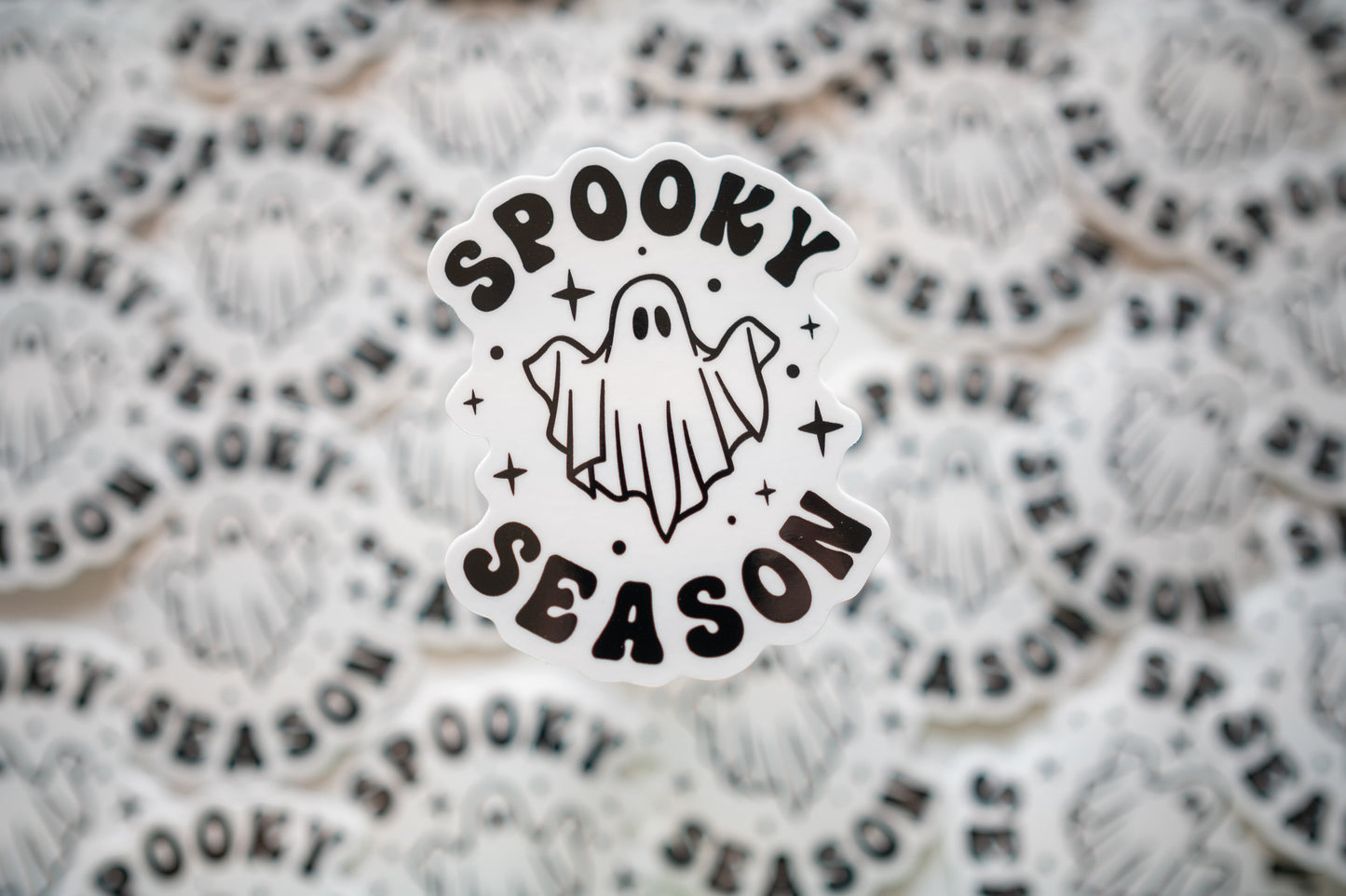 Black and White Spooky Season Sticker