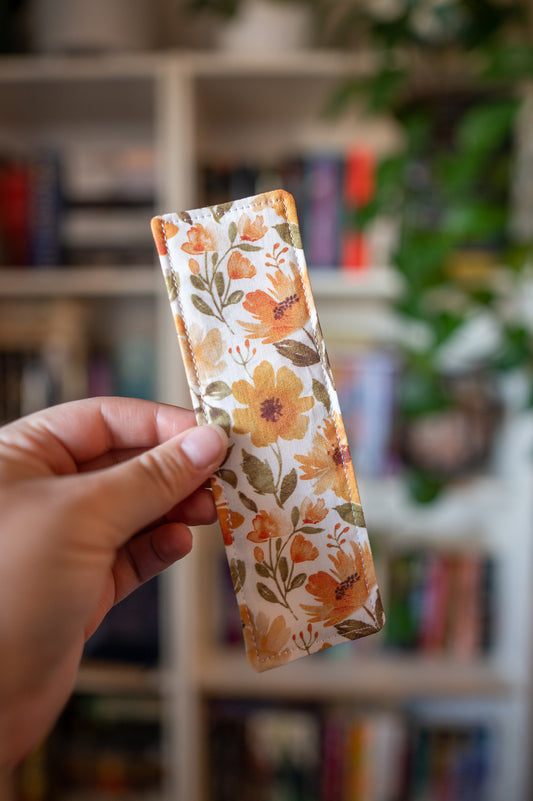 Autumn Florals Fabric Bookmark