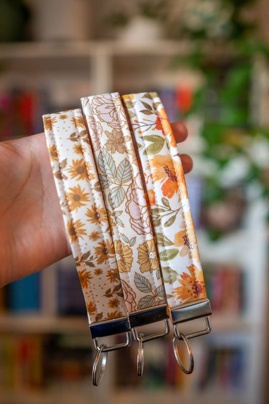 Autumn Florals Wristlet Keychain