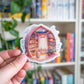 Pink Home Library Vinyl Sticker