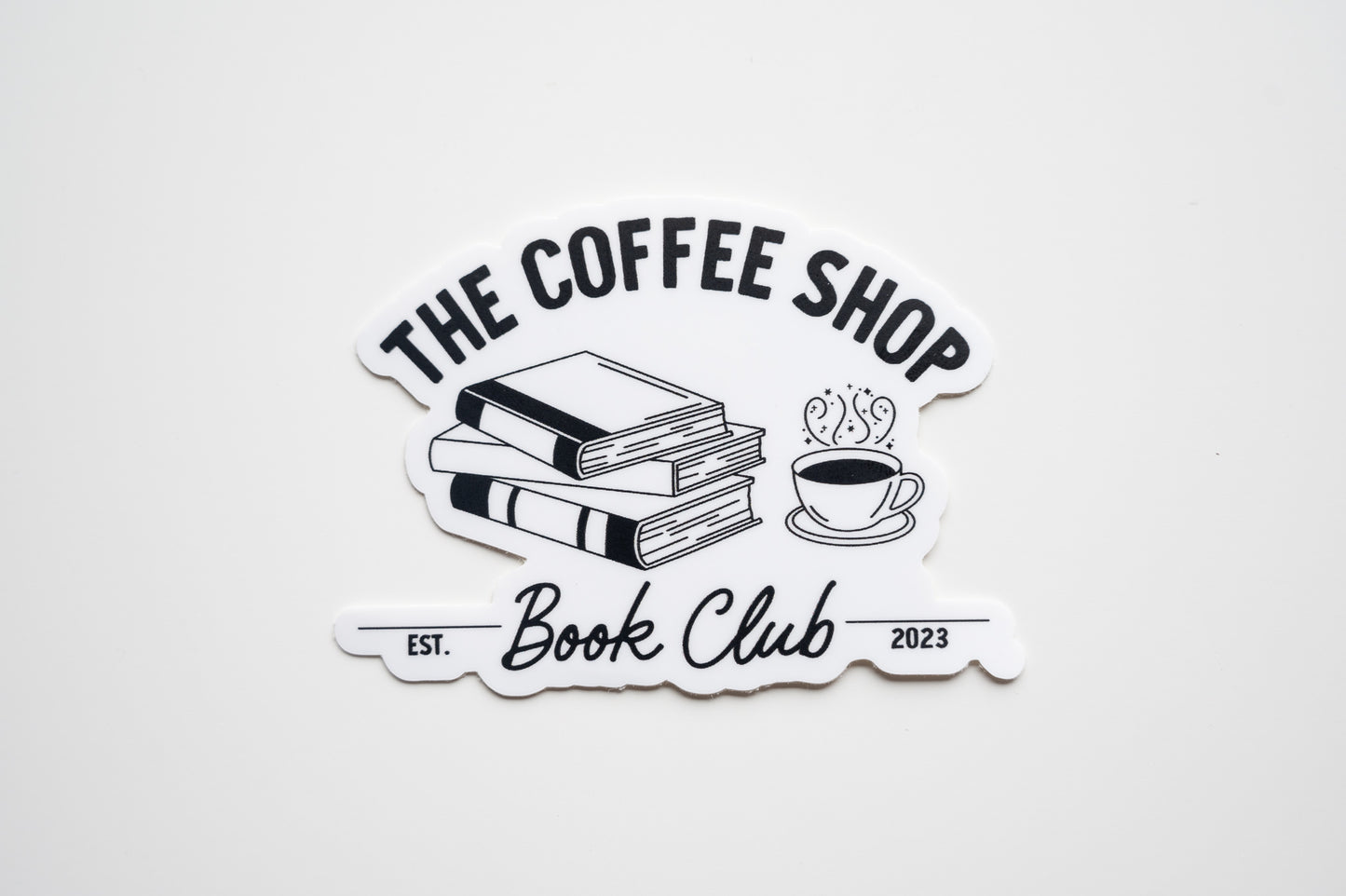 Coffee Shop Book Club Vinyl Sticker