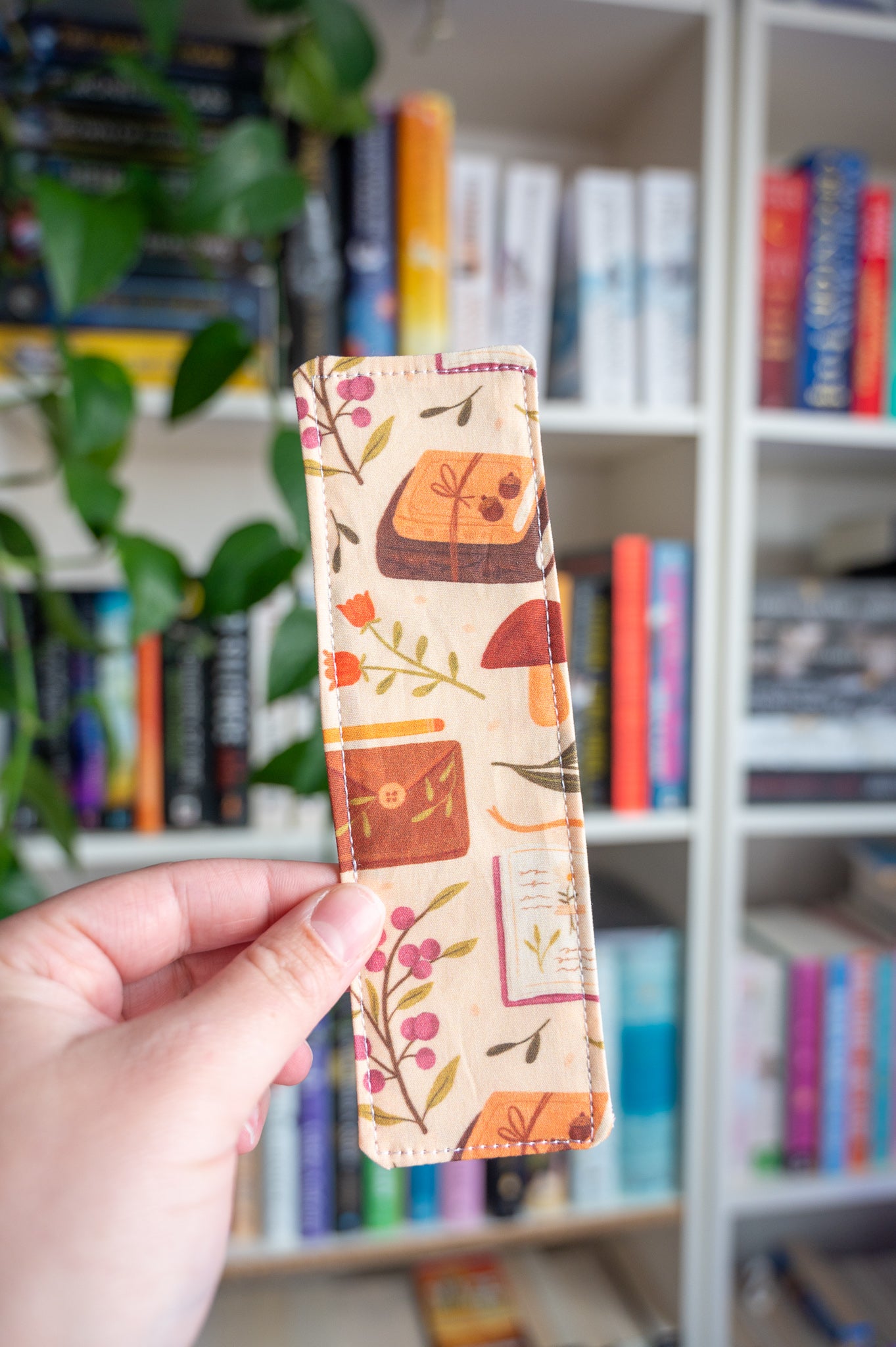 Mushroom Cottagecore Fabric Bookmark