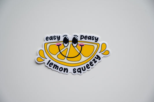 Easy Peasy Lemon Squeeze Vinyl Sticker