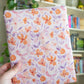 Purple Floral Watercolor Book Sleeve With Zipper