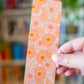 Orange and Pink Retro Floral Bookmark