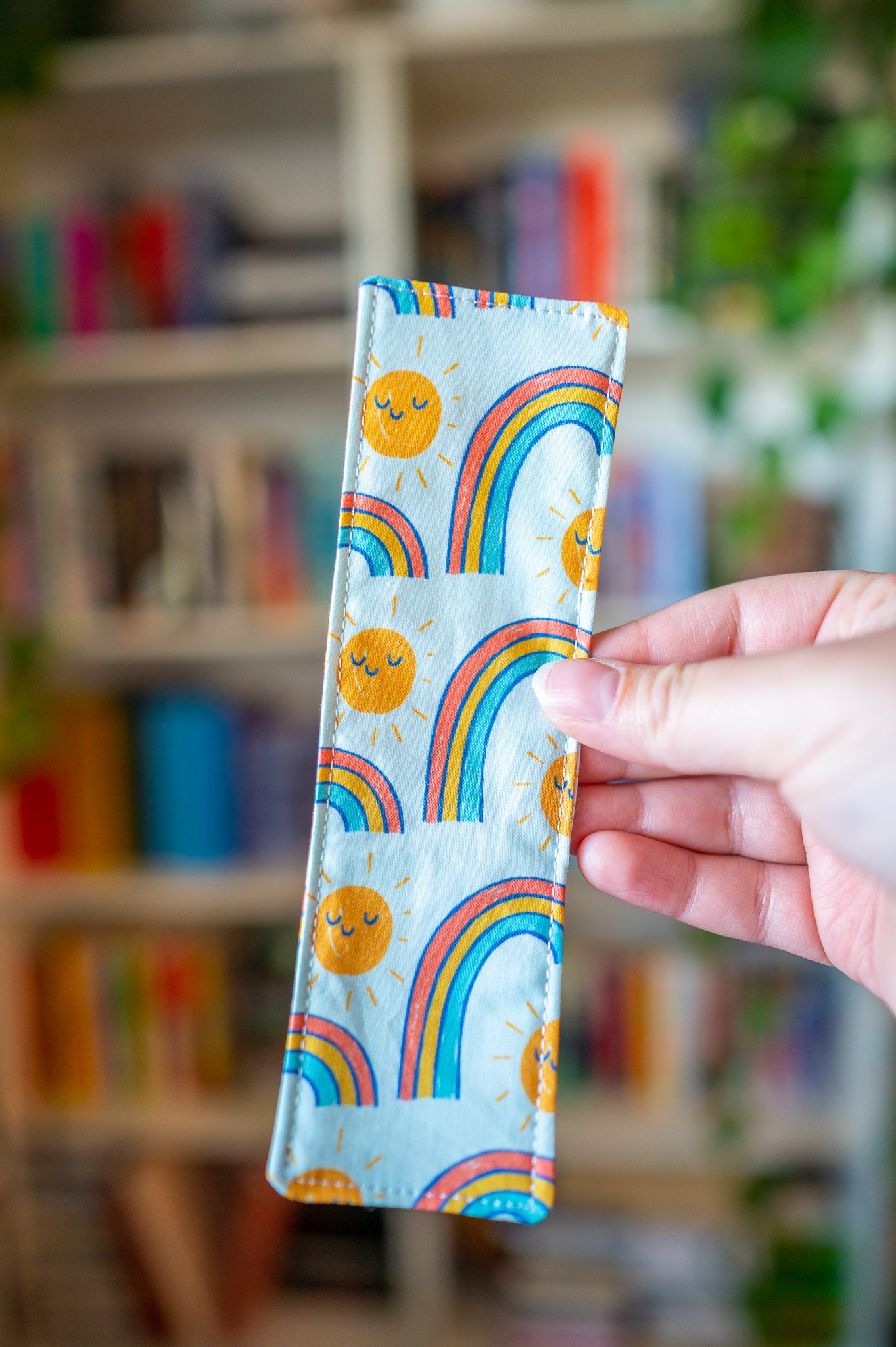 Sunshine and Rainbows Fabric Bookmark